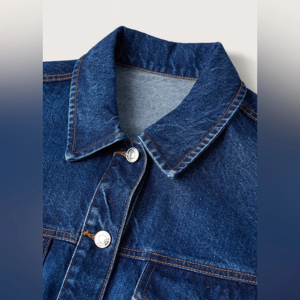 MANGO Oversize denim jacket - Picture 11 of 12